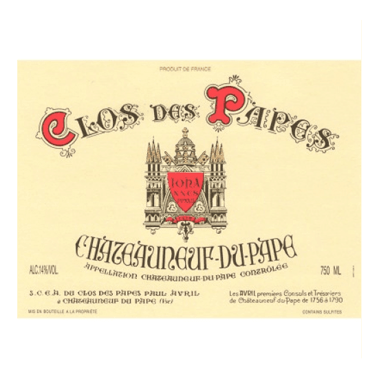Clos des Papes, Chateauneuf-du-Pape, Rouge
